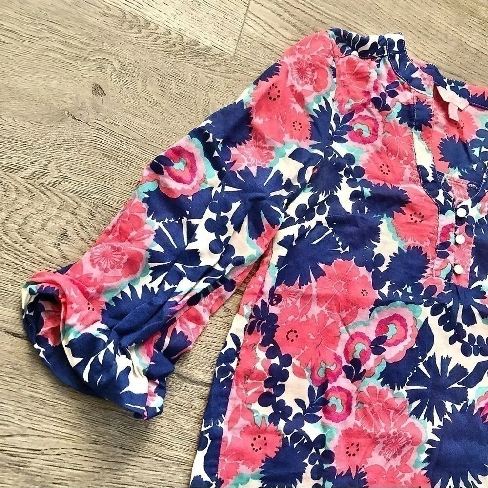 LILLY PULITZER $128 XS Martinique Top Beckon Jungle Utopia Tunic Pullover Shirt